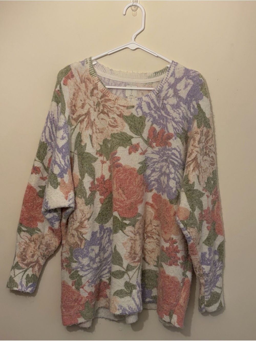 Joie Floral Round Neckline Sweater